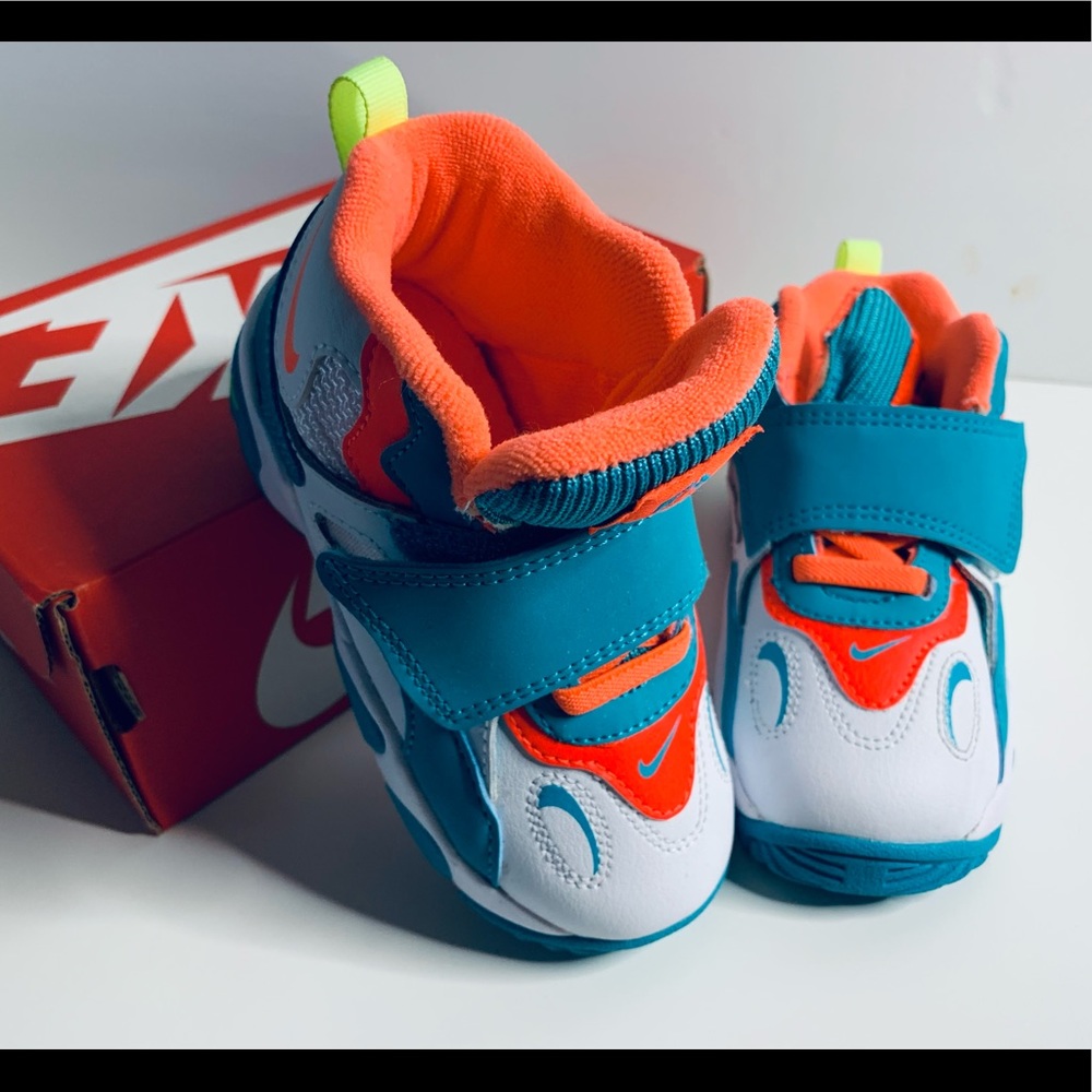Nikes Kids Bright Orange & Blue